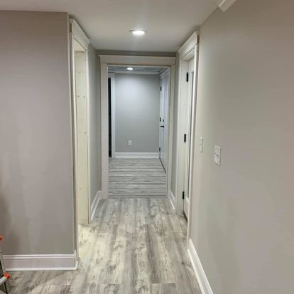 Basement finishing Spartanburg SC dry wall project