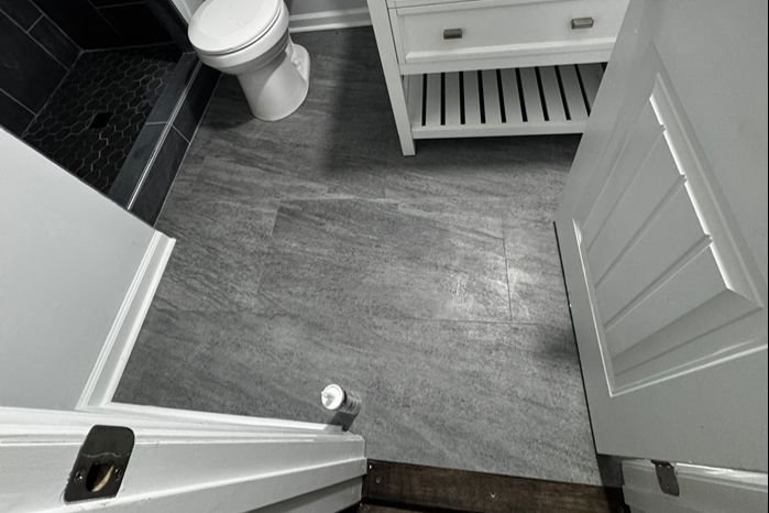 Tile work Spartanburg SC finished bathroom floor